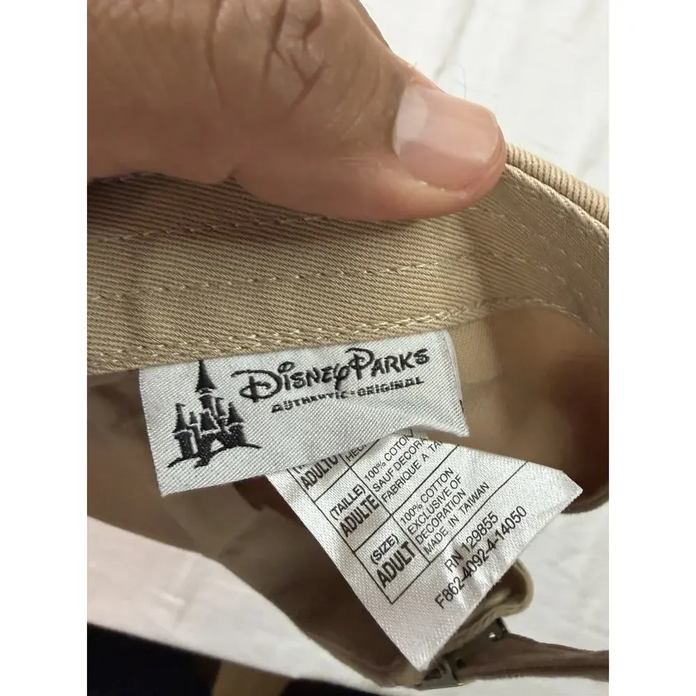 Disney Parks Mickey Mouse Dad Hat Adult Khaki Cotton Adjustable Baseball Cap